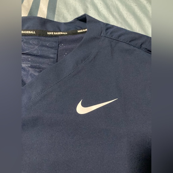 Nike Dri Fit Baseball 3/4 sleeve hot Jacket Navy Men’s Blue Size Large - Picture 4 of 6